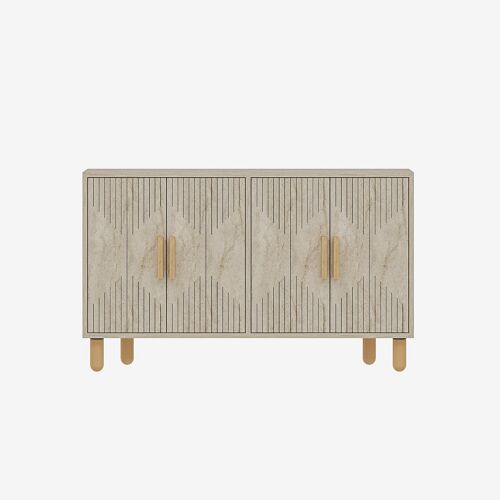 Buffet en bois "Roger" - 120 x 30 x 74 cm - Travertin