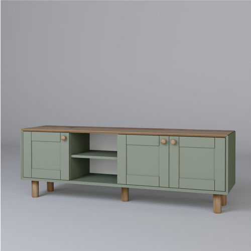 Meuble TV en bois "Mia" - 160 x 40 x 56 cm - Vert