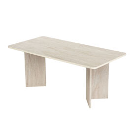 Table à manger en bois "Linza" 180 x 90 x 75 cm - Travertin