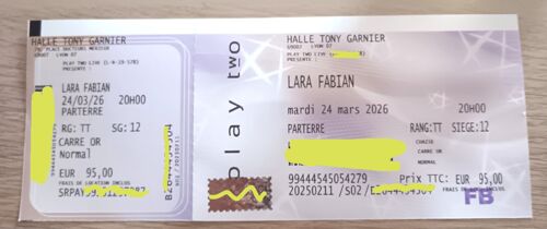 Billet Concert Lara Fabian 24 Mars 2026 Lyon