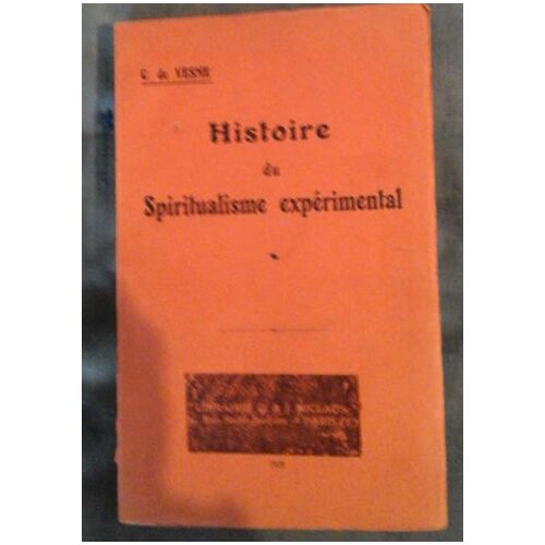 C.De Vesme Histoire Du Spiritualisme Expérimental