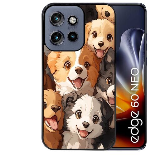 Coque noire pour EDGE 60 NEO et 50 NEO motif chien smile
