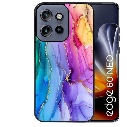 Coque noire pour EDGE 60 NEO et 50 NEO marbre tie dye