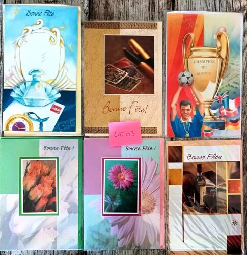 Lot De 6 Cartes Postales Avec Enveloppes Bonne Fête Diverses Neuve ( Lot 03 )