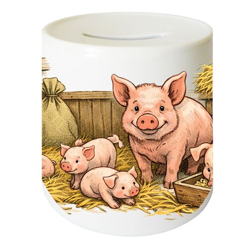 Tirelire Cochons en céramique 9,5 cm