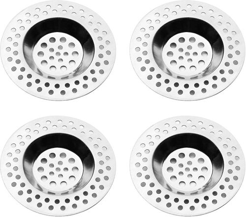 Lot De 4 Crépines D'évier De Cuisine Et De Douche En Acier Inoxydable