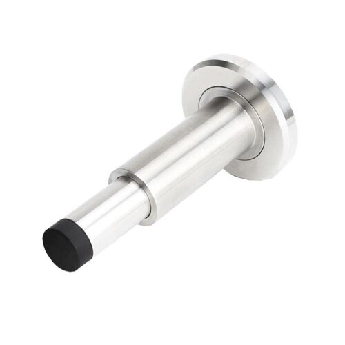 Butée de porte extra longue réglable en caoutchouc avec poignée de protection en acier inoxydable pour mur et porte