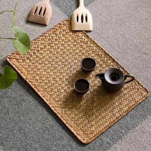 Lot De 10 Sets De Table En Jonc De Mer Naturel, 27 X 16 Cm, Sets De Table Rectangulaires En Rotin Tressé, Sets De Table En Osier Pour Table À Manger/Basse