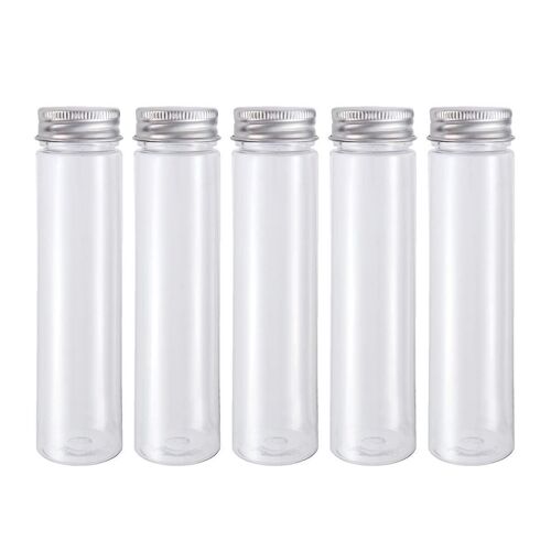10/20/30 Tubes À Essai Plats - Tubes À Essai En Plastique Transparent Avec Bouchon À Spirale