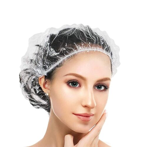 Lot De 100 Bonnets De Douche Transparents Jetables Pour Salon De Coiffure Et Spa. 