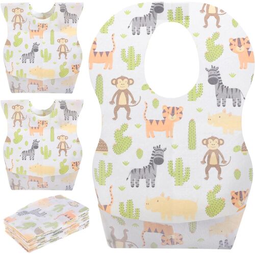 Lot De 20 Bavoirs Jetables, Bavoirs De Voyage Ajustables Pour Bébés Et Jeunes Enfants (Nouveau-Nés Et Nourrissons)