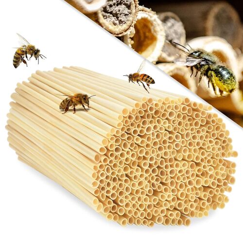 600 Manchons De Nidification Pour Abeilles Sauvages, Diamètre 6 Et 8 Mm, Hydrofuges, Longue Durée De Vie, Aide À La Nidification, Accessoires, Matériau De Remplissage Pour Hôtel À Insectes