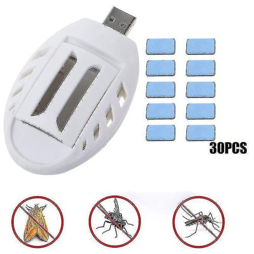 Répulsif Anti-Moustiques Usb Pour Voiture + 30 Tapis Anti-Moustiques