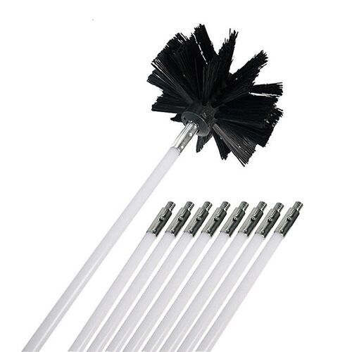 Nouvel Ensemble 2023 De 9 Pièces Pour Le Nettoyage De Cheminées À L'aide D'une Perceuse, Comprenant Tiges Et Brosses.