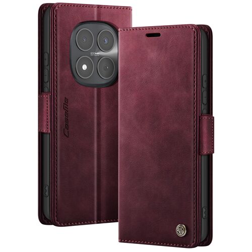 Étui Xiaomi Redmi Note 15 Pro 5G Portefeuille Anti-RFID + Support vidéo - Bordeaux