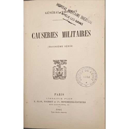 Causeries Militaires