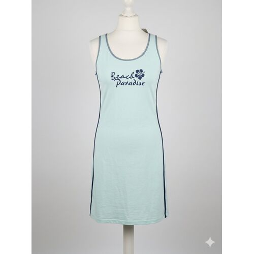 Robe Bleu Clair Turquoise Coton Beach Paradise (Tache Minime)