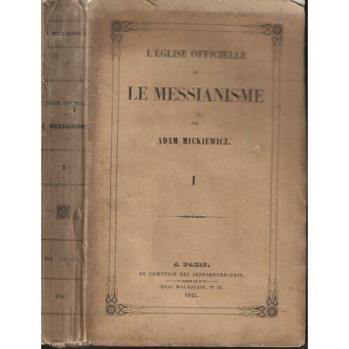 L' Église Officielle Et Le Messianisme 1845