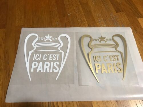 Ici C'Est Paris Patch Flocage-Modèle Étoile Champions D'Europe 2025 Et Coupe