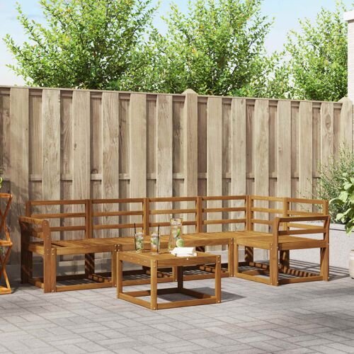 vidaXL Ensemble de Canapés 6 pcs Naturel Bois d'Acacia Massif