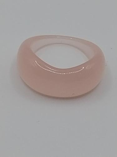 Bague En Resine ,Rose Transparent,Taille 17.20 Mm