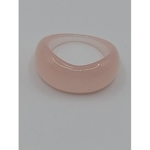 Bague En Resine ,Rose Transparent,Taille 17.20 Mm