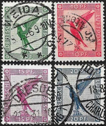 Allemagne, Rép. De Weimar 1926 / 27, Beaux Timbres De Poste Aérienne Yvert 27 28 29 30, Aigle Stylisé.