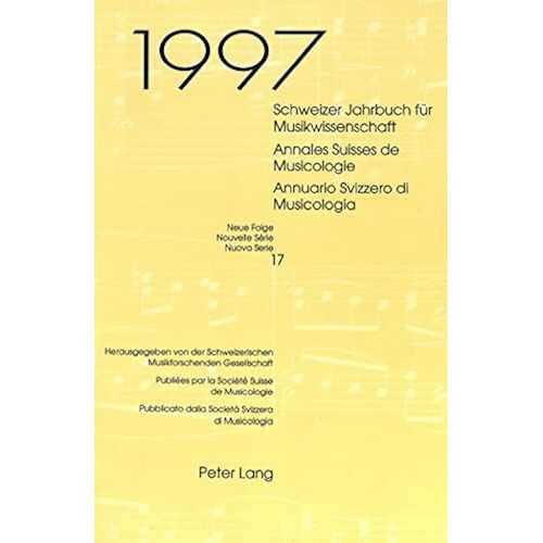Schweizer Jahrbuch Für Musikwissenschaft. Annales Suisses De Musicologie. Annuario Svizzero Di Musicologia