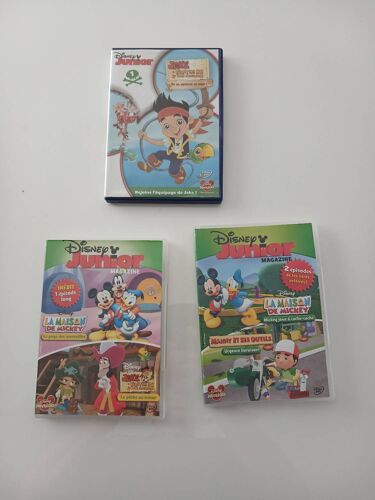 Lot 3 Dvd Disney Junior - État Irréprochable