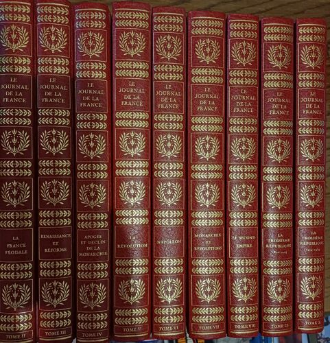 Lot Livres Le Journal De La France 10 Volumes Complet Reliés Librairie Tallandier