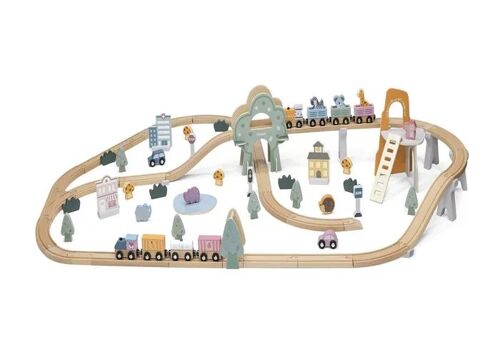 Jeu de construction - Polarb - 44067 - Train Set - 90 pièces - À monter soi-même