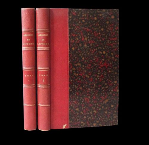 Martin Luther / Jules Michelet. Mémoires De Luther Écrits Par Lui-Même - 1854 2 Tomes Complets Reliés