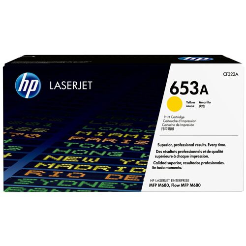 HP 653A - Jaune - original - LaserJet - cartouche de toner (CF322A) - pour Color LaserJet Enterprise MFP M680; LaserJet Enterprise Flow MFP M680