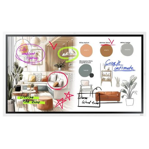 Samsung Flip WM55FX - 55" WMFX Series écran LCD rétro-éclairé par LED - éducation/entreprise - avec tableau blanc interactif intégré, écran tactile (multitouch) - Tizen OS - 4K UHD (2160p) 3840 x 2160