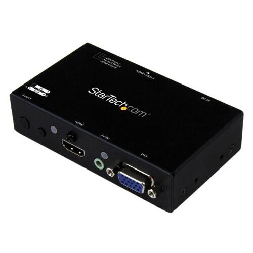 Startech.Com Switch 2x1 Hdmi Et Vga Vers Hdmi Avec Convertisseur Vga Vers Hdmi Et Commutation Prioritaire - 1080p