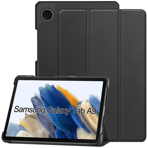 Étui de protection pour tablette Samsung Galaxy Tab A9 8,7 pouces, noir, avec fonction support et mise en veille/réveil automatique