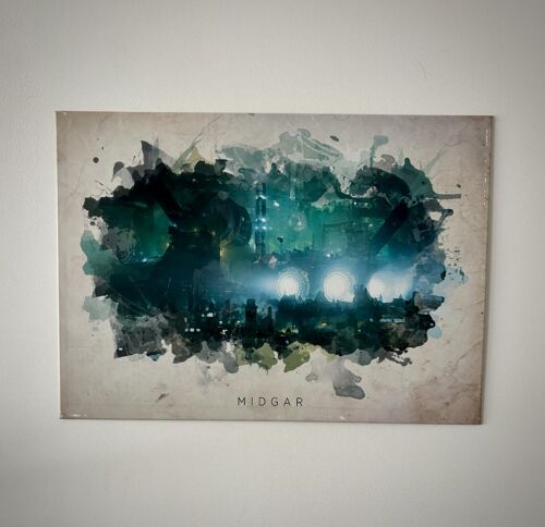 Displate (tableau métalique) : Final Fantasy 7 - Midgar