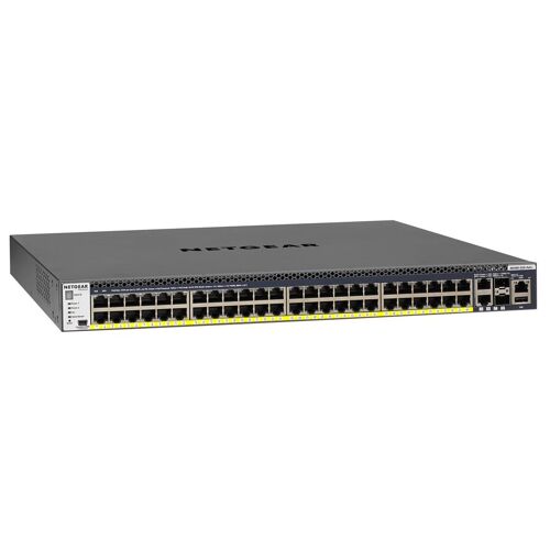 NETGEAR M4300-52G-PoE+ - Commutateur - C3 - Géré - 2 x 10/100/1000/10000 + 2 x 10 Gigabit SFP+ + 48 x 10/100/1000 (PoE+) - flux d'air de l'avant vers l'arrière - Montable sur rack - PoE+ (480 W)