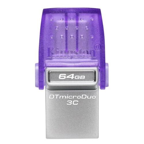 Kingston DataTraveler microDuo 3C - Clé USB - 64 Go - USB 3.2 Gen 1 / USB-C