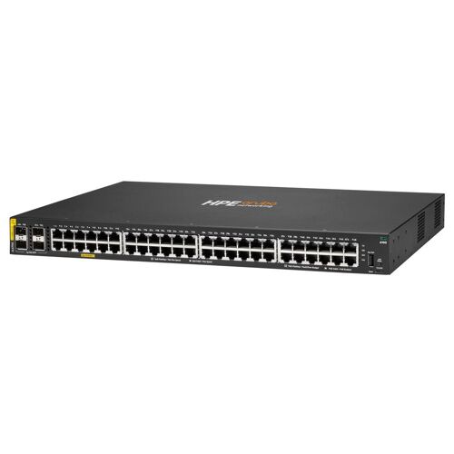 HPE Aruba 6100 48G Class4 PoE 4SFP+ 370W Switch - Commutateur - Géré - 48 x 10/100/1000 (PoE+) + 4 x 1 Gigabit / 10 Gigabit SFP+ - flux d'air côte à côte - Montable sur rack - PoE+ (370 W)