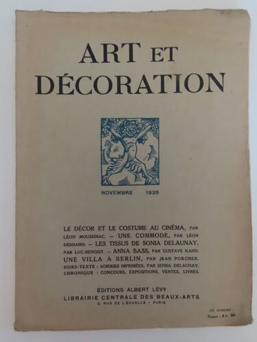 Art Et Décoration Novembre 1926