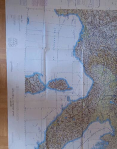 Ancienne Carte De Navigation Aérienne De L’Armée De L’Air Des États-Unis (Usaf) Des Années 1960 Europe Occidentale