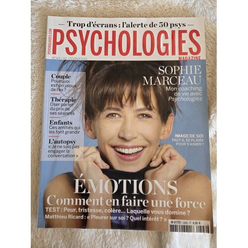 Psychologies Magazine N°326 Février 2013 – Sophie Marceau – Matthieu Ricard – Couple Et Émotions – Bon État