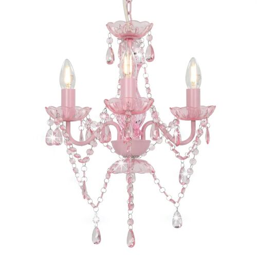 Lustre Design Extravagant 36 X 42 Cm Ambiance Cosy Éclairage Artistique En Métal Rose Helloshop26 02_0046405