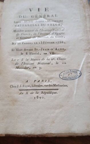 Vie Du Général Caffarelli Du Falga
