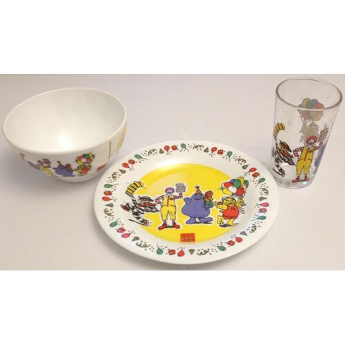 Mc Donald'S : Pack Assiette + Bol + Verre - Ronald Grimace Hamburglar Birdie (2000)