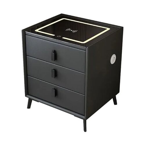 Table de chevet intelligente Table de chevet Divit NT15 avec éclairage LED et chargement sans fil