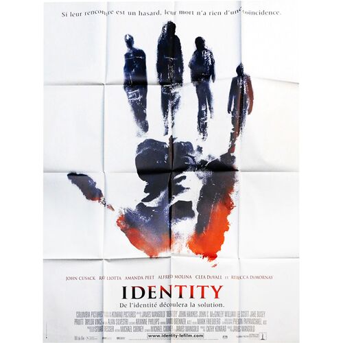 Identity - Véritable Affiche De Cinéma Pliée - Format 120x160 Cm Pliée -De James Mangold Avec John Cusack, Ray Liotta, Amanda Peet, John Hawkes, Alfred Molina - 2003