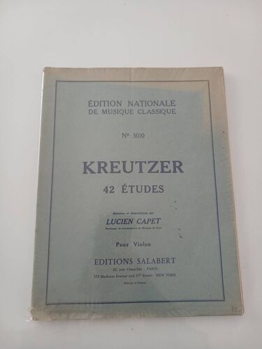 Recueil Violon - Rodolphe Kreutzer : 42 Études (Éd. Lucien Capet)