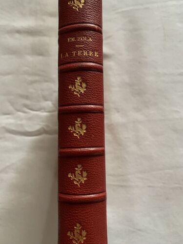 La Terre Emile Zola Edition Originale 1887 Cuir Luxe Charpentier 